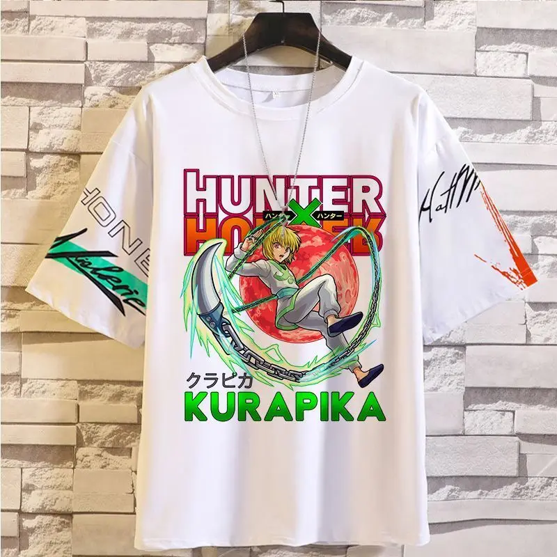 أنيمي لعبة تي شيرت كيلوا البضائع فضفاضة تناسب طالب قصيرة الأكمام Akuma No Rengoku Hisoka الملابس