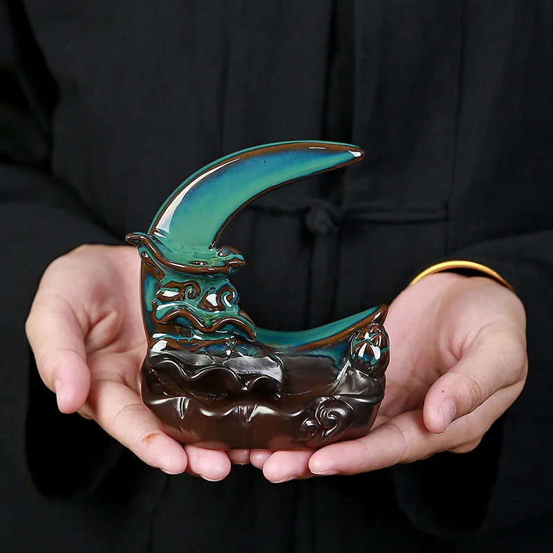 Backflow Incense Burner Incense Plate Home Sandalwood Zen Creative Decoration Moon Interior Decoration Incense Burner