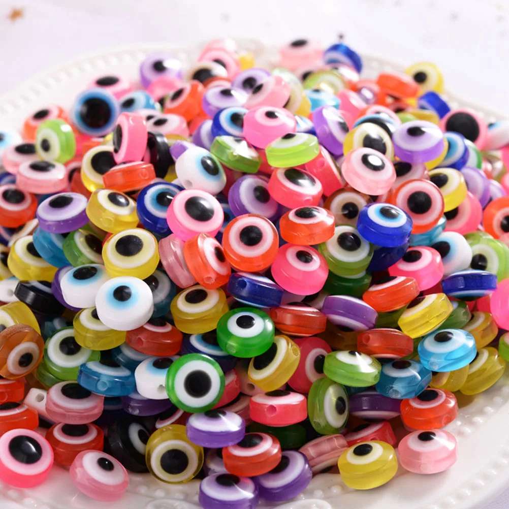 

's Eye Bead Round Resin Beads for Bracelet Craft Projects Jewelry Making DIY Evil Eye Beads Decorative Accessories Gift