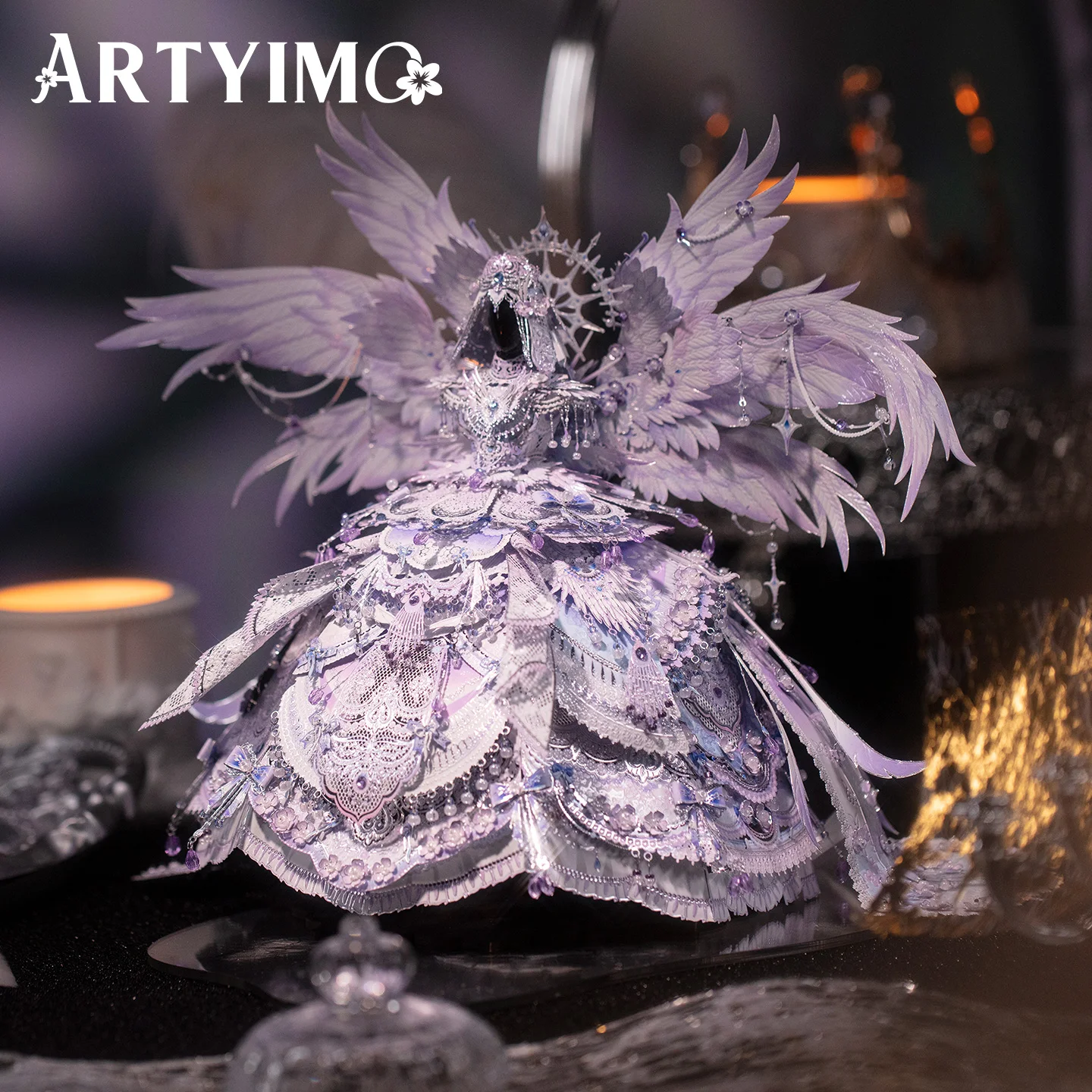 

MU Yunshang Flower Face 3D Metal Puzzle DIY Assembly Kit, Brain Teaser, Office Decor, Birthday Christmas Halloween Gift