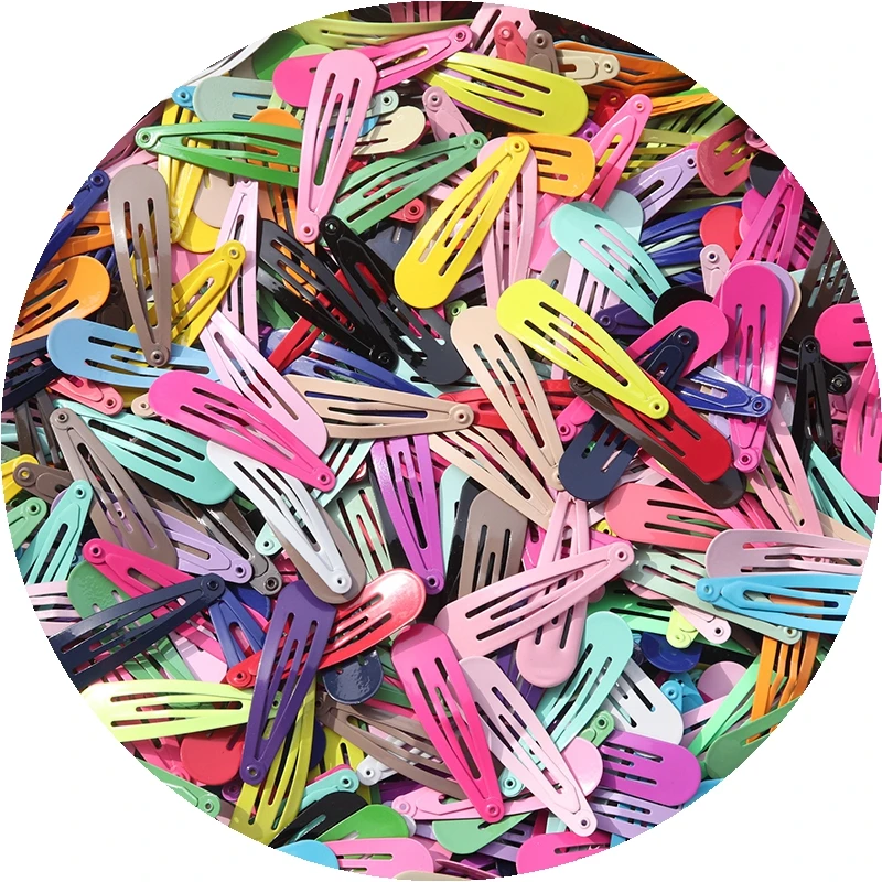 20-100 قطعة مقاطع الطباعة للشعر المشابك المعدنية المفاجئة مقاطع الشعر للفتيات الاطفال المراهقين النساء لطيف لون الحلوى دبابيس الشعر للهدايا