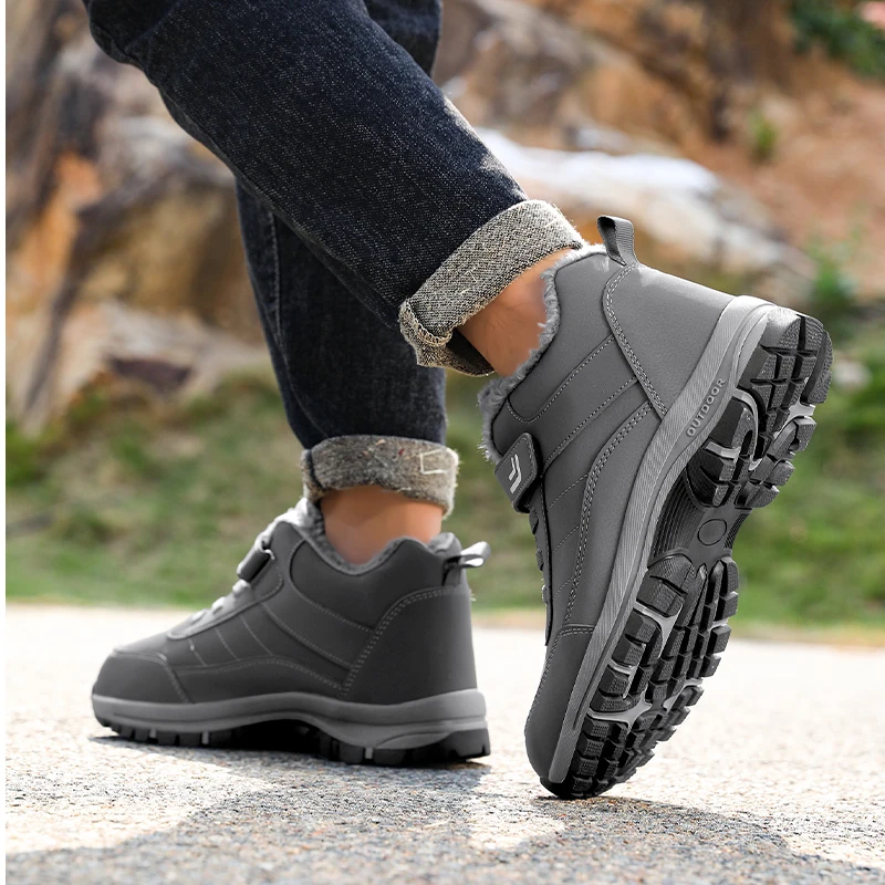أحذية رياضية رجالية مقاومة للماء وغير قابلة للانزلاق، أحذية تنس للرجال، شباشب شتوية دافئة