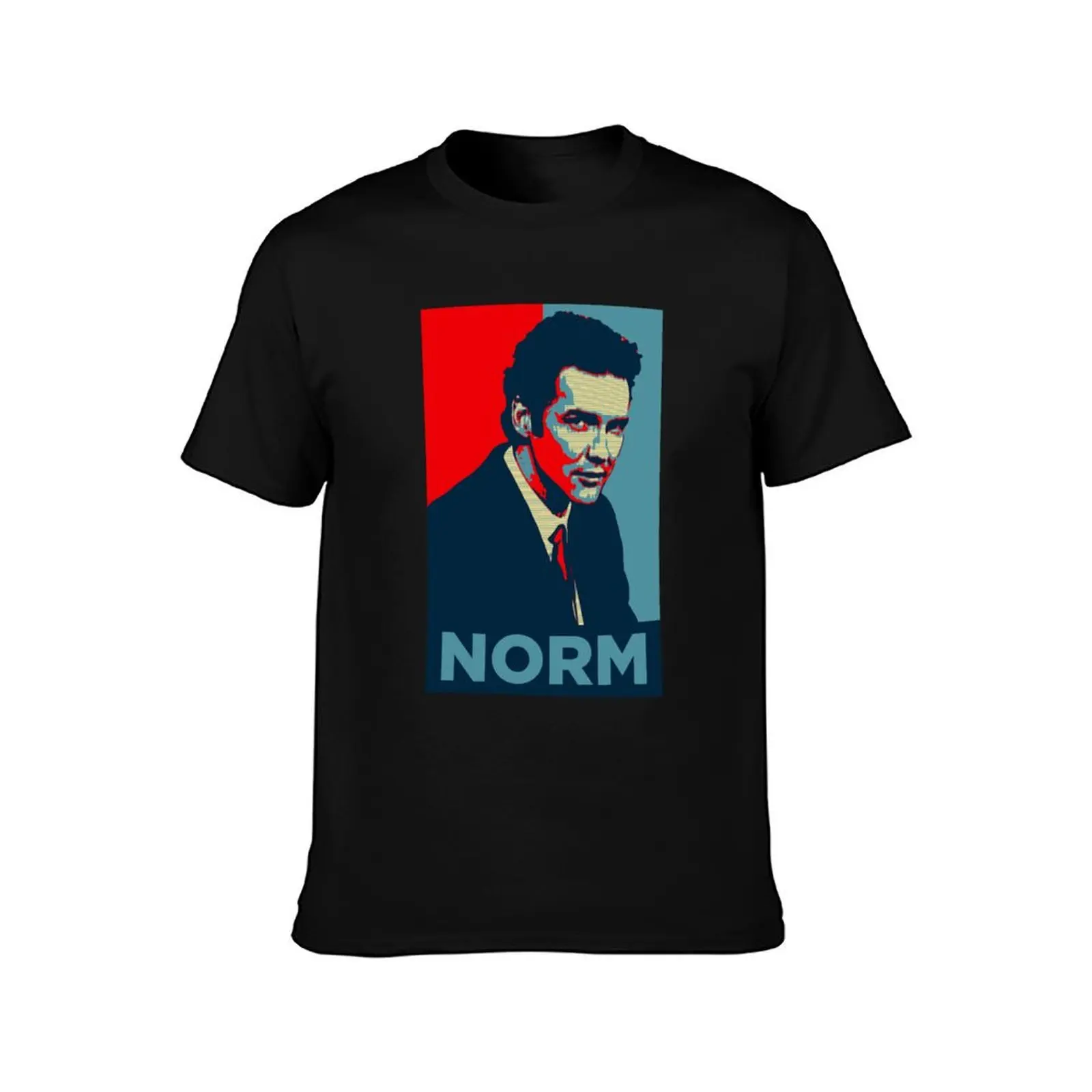 norm macdonald political poster T-Shirt blue archive plus sizes mens designer clothes