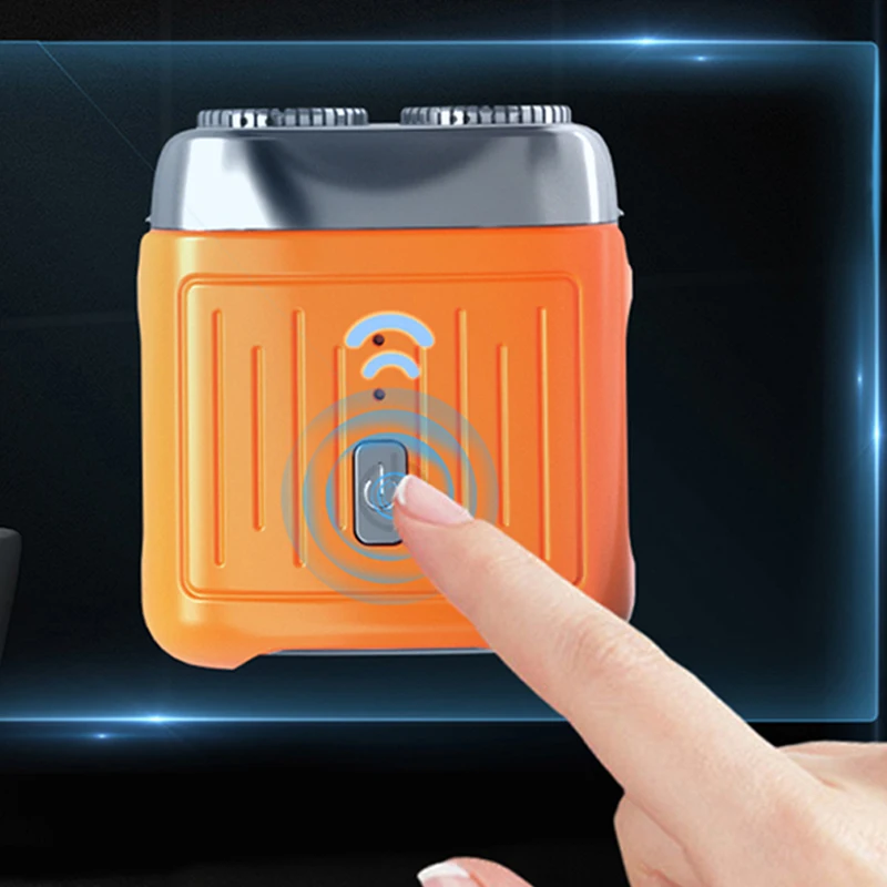 ماكينة حلاقة عصرية قابلة لإعادة الشحن للرجال برأس مزدوج ماكينة حلاقة عائمة لكامل الجسم ماكينة حلاقة كهربائية مغناطيسية صغيرة مقاومة للماء ماكينة حلاقة رجالية