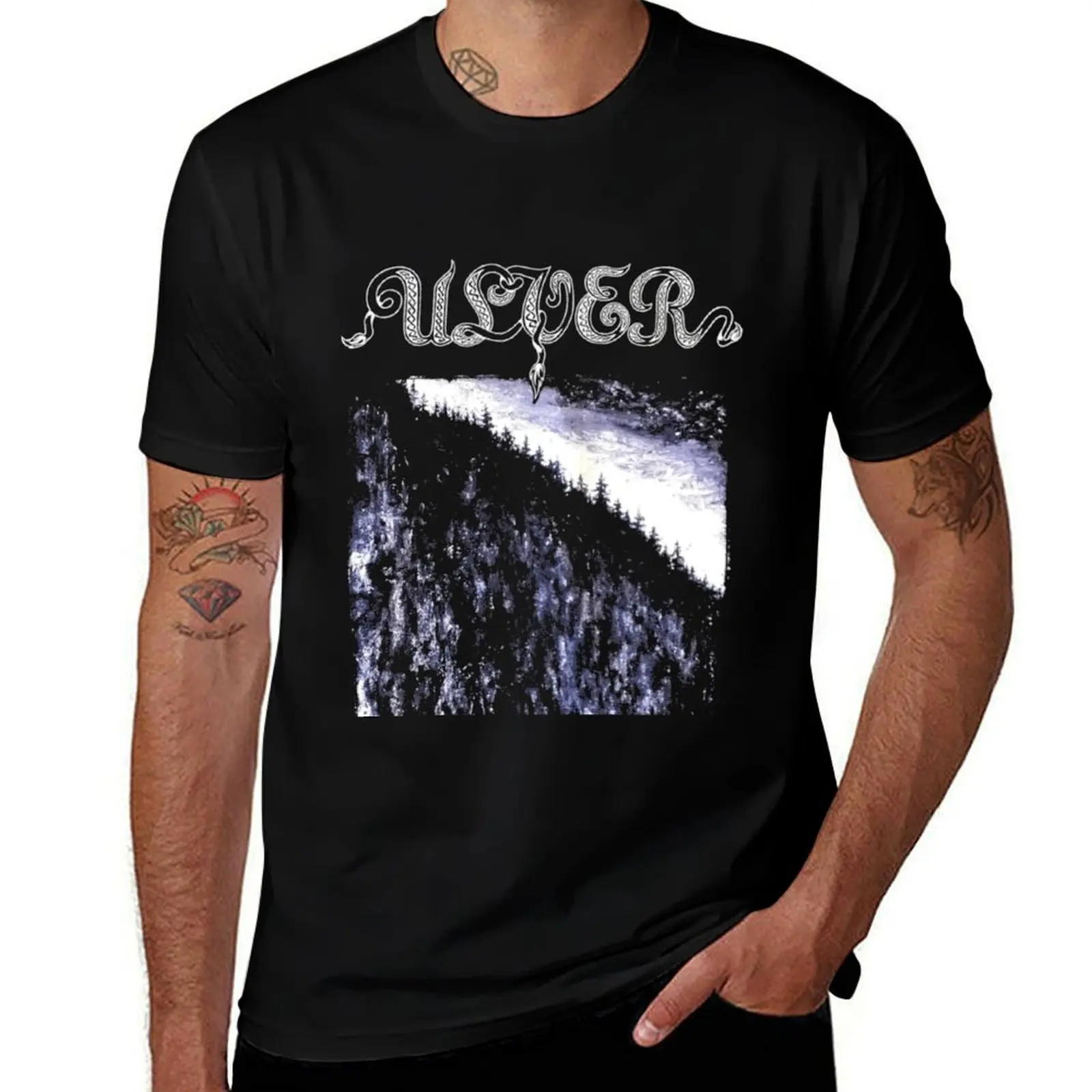 Ulver T-Shirt Basic Solid Color Short Sleeve Cotton Top T-Shirt