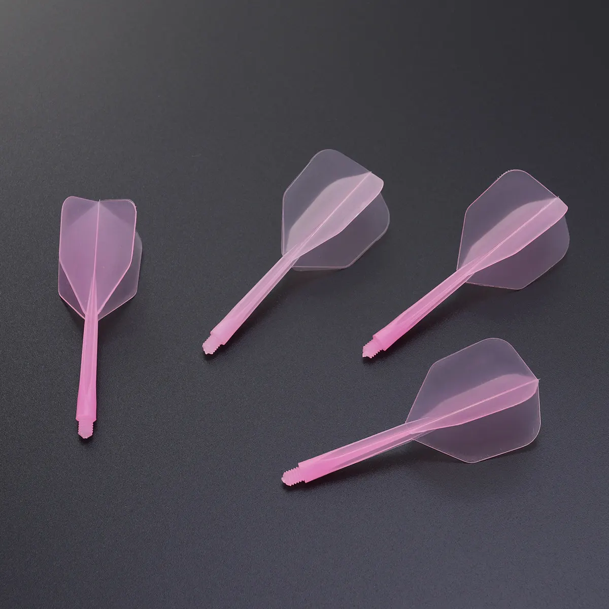 

4Pcs Pink Transparent Plastic Dart Flights Fine Thread Indoor Outdoor Sports Accessories Tail Wings Flights