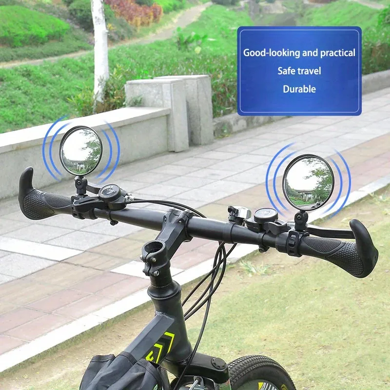 Motorcycles Rearview Mirror Side Mirror For Safety View Turning Left Right Mirror Adjustable Mini Autocycle Rear View image 2