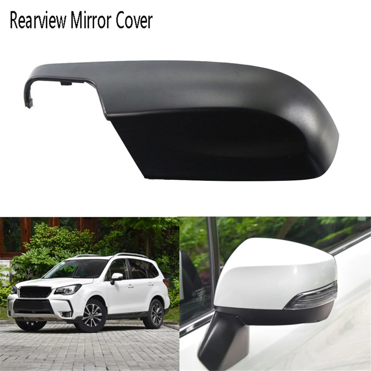 Left/Right Car Rearview Mirror Cover Door Mirror Cover Exterior Reversing Mirror Shell for Subaru Forester Outback XV