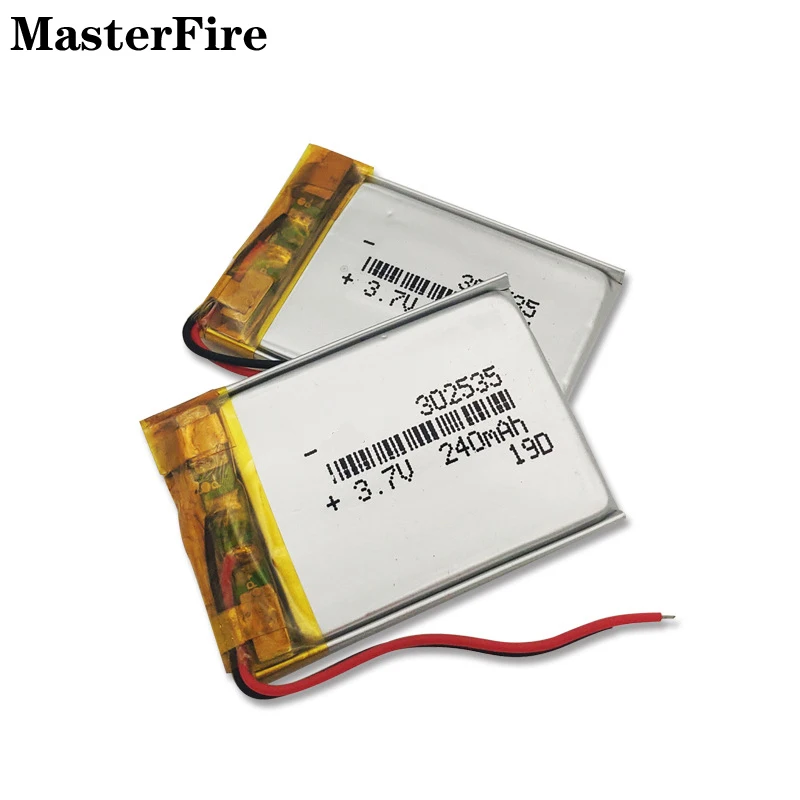 20x 3.7V 240mah Rechargeable Lithium Polymer Battery 302535 for GPS Navigator Bluetooth Earphone Smart Watch LED Light Batteries