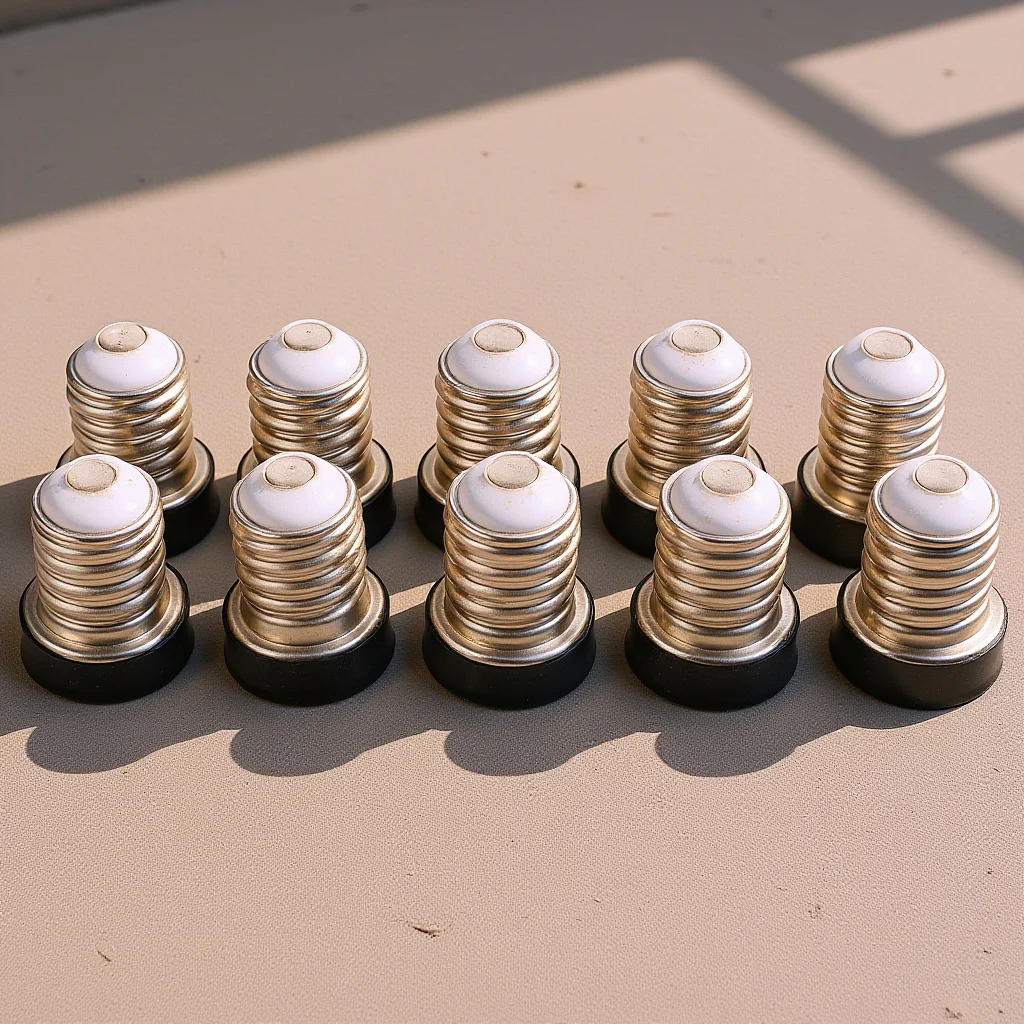 

10Pcs E14 to E12 Light Bulb Socket Converter Premium Copper Adapter High Temperature Resistant for Garages Workshops Basements
