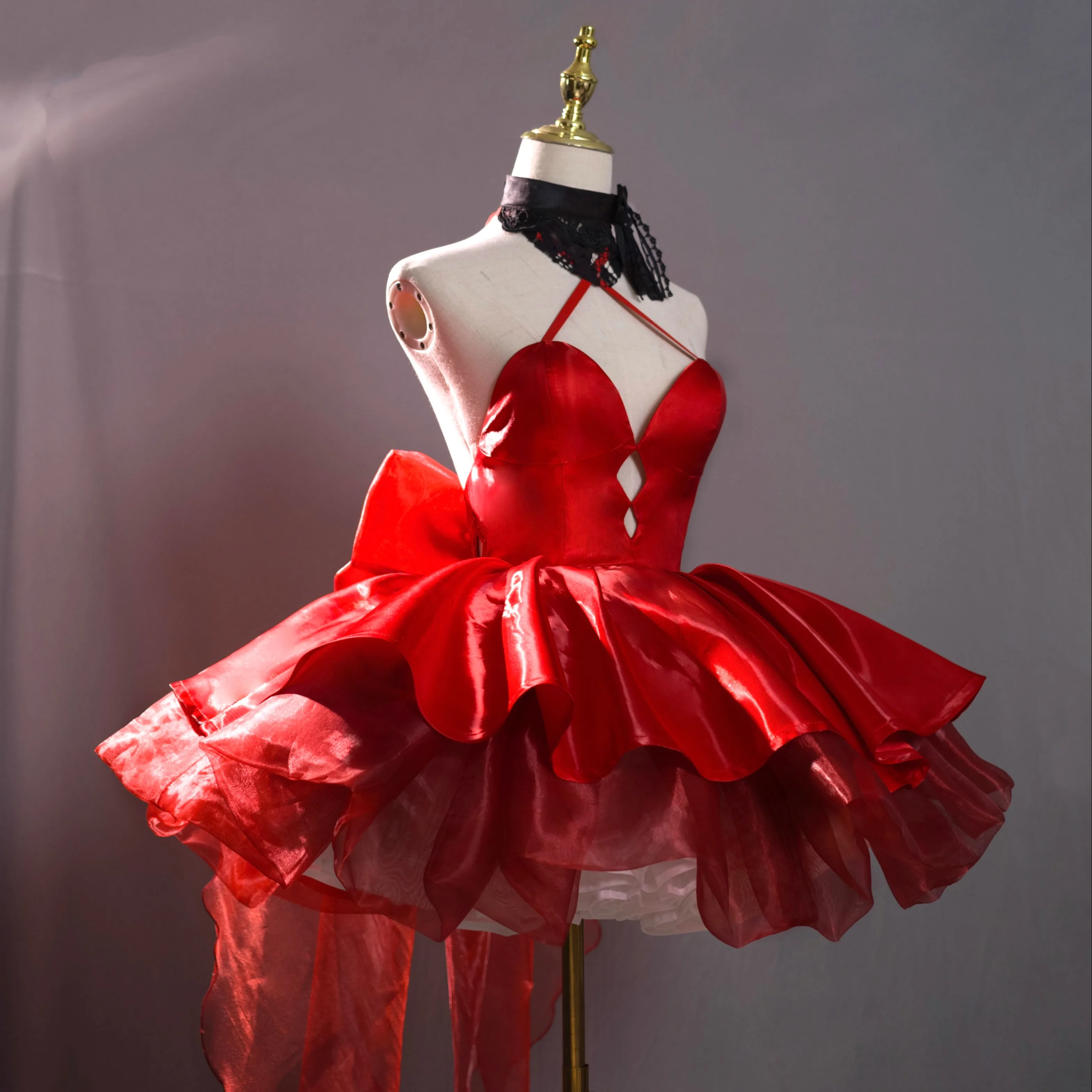 حديثا Ayanami Rei تأثيري حلي هالوين عيد الميلاد لعب الأدوار حفلة معرض هزلي مثير أنيمي فستان S-XL فستان أحمر