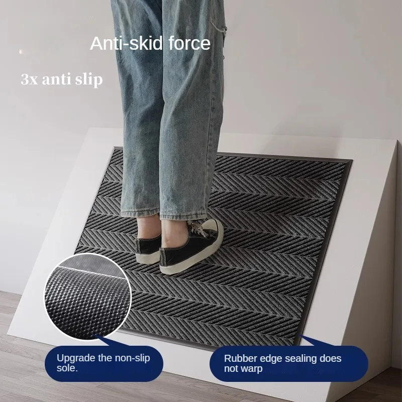 Large Entrance Door Mat, Non-Slip Absorbent Welcome Carpet, Commercial Outdoor & Home Door Mat, Anti-Slip Doormat for Shop