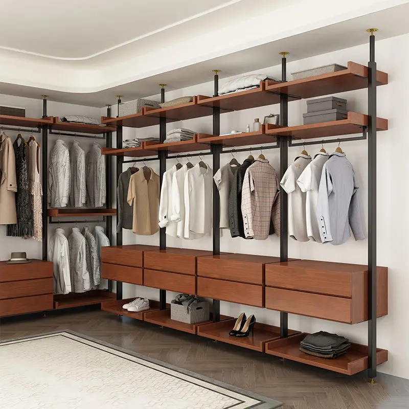 

Bedroom Floor-standing Coat Racks Wall-mounted Modern Coat Racks Open Wardrobe Living Room Furniture Die Garderobe YS40CC