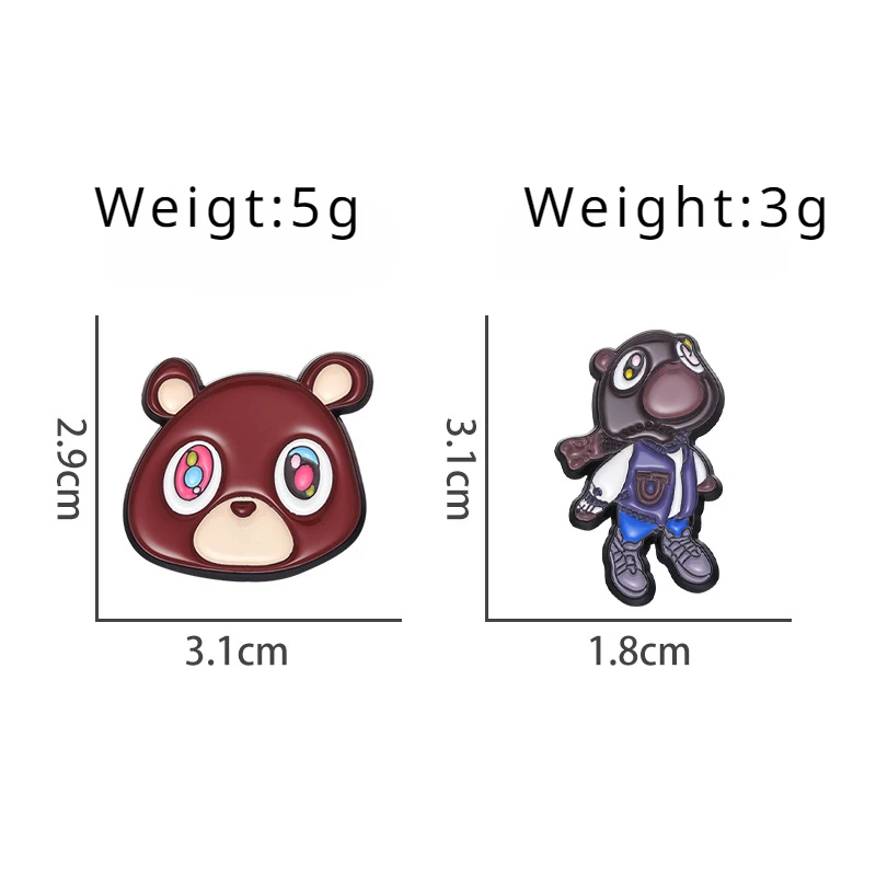 Anime Cartoon lovely Little Bear Enamel Pins Funny Brooches Lapel Badges Pin for Backpack Hat Birthday Halloween Gift