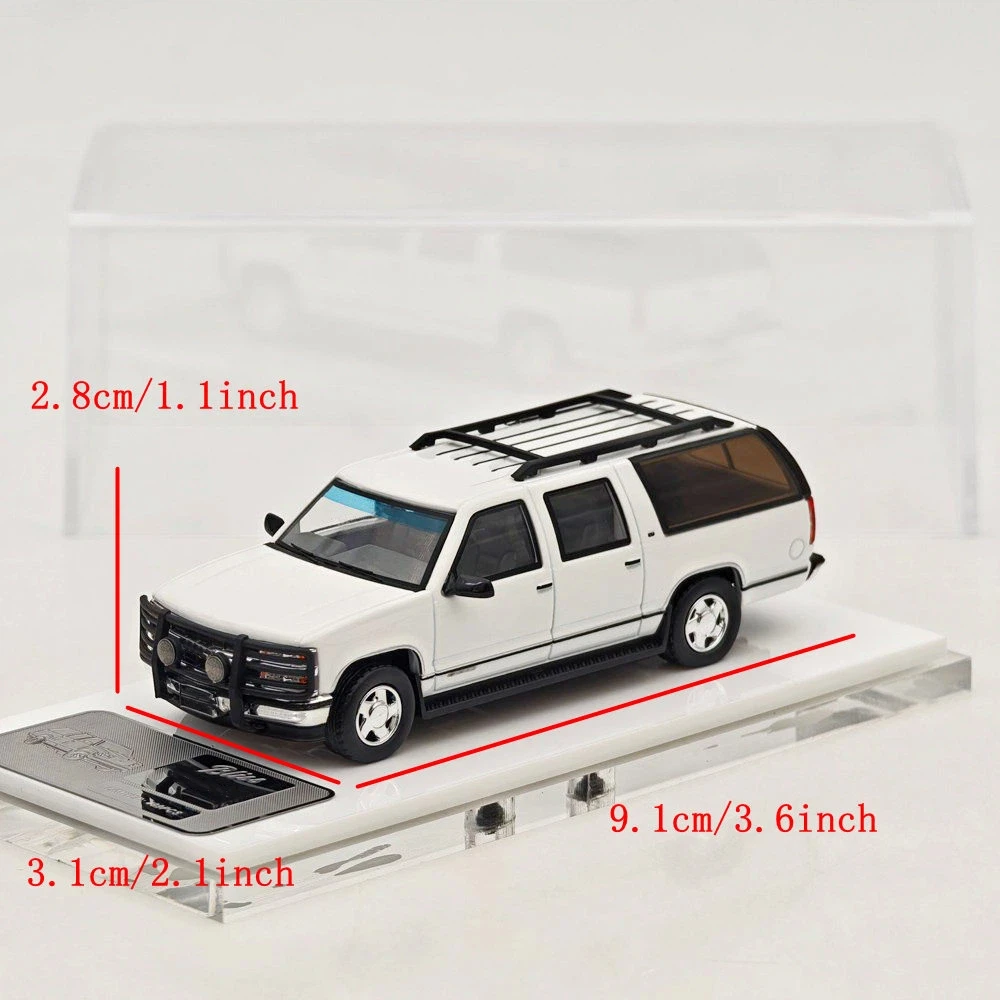 Коллекционная модель Bliss 1:64 GMC Suburban GMT400 SUV белая спортивная версия HEC Beijing Exclusive Ltd лимитированная серия 499 экземпляров литая под давлением
