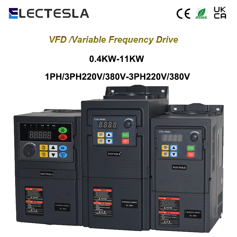 

ES-F300 Mini VFD Variable Frequency AC Drive Converter for Motor Speed Control Inverter 220V 380V input 1hp 2hp 3hp