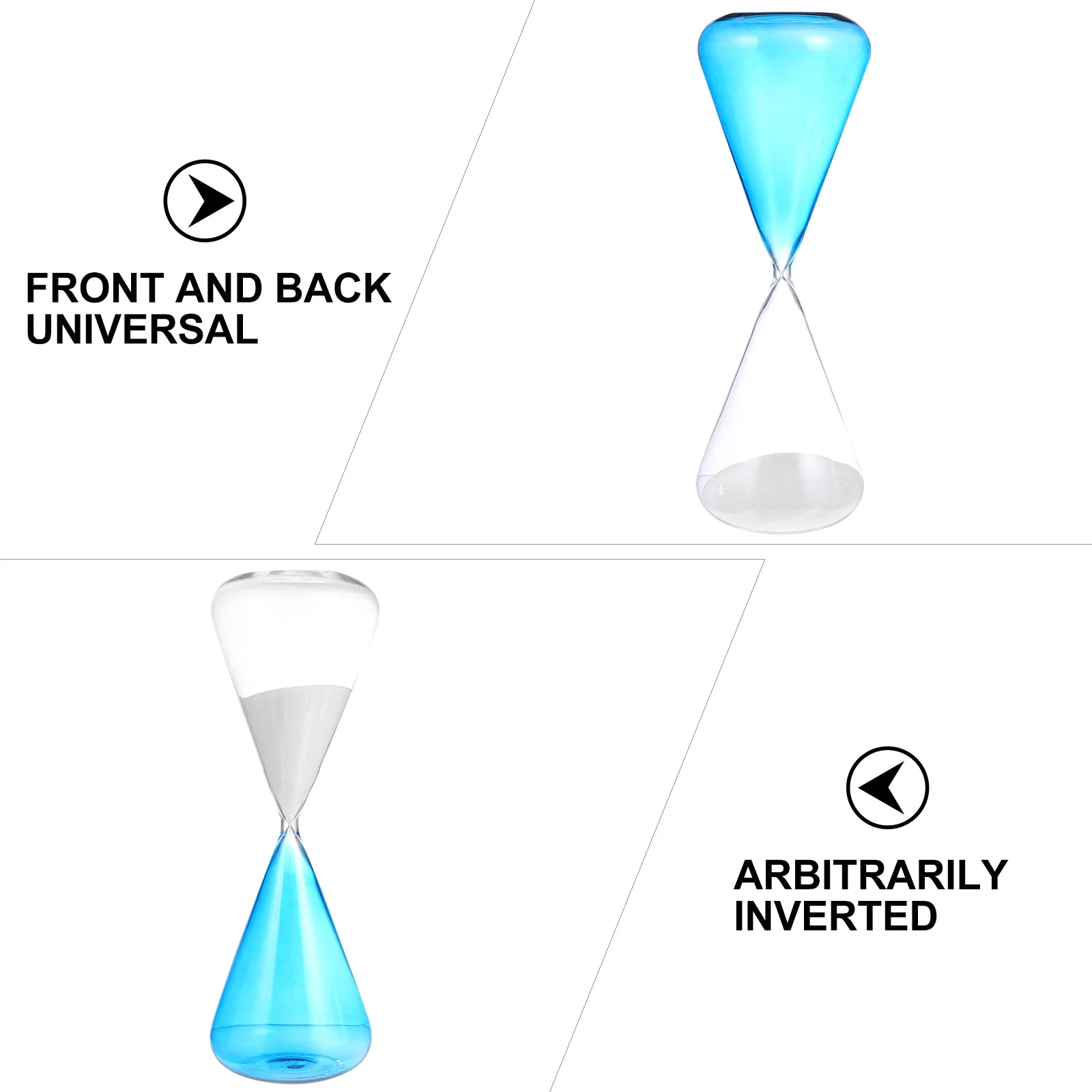 

Transparent Hourglass 10 Minutes Glass Timer Sandclock Wooden Base Desk Decoration for Home Study Meditation Yoga