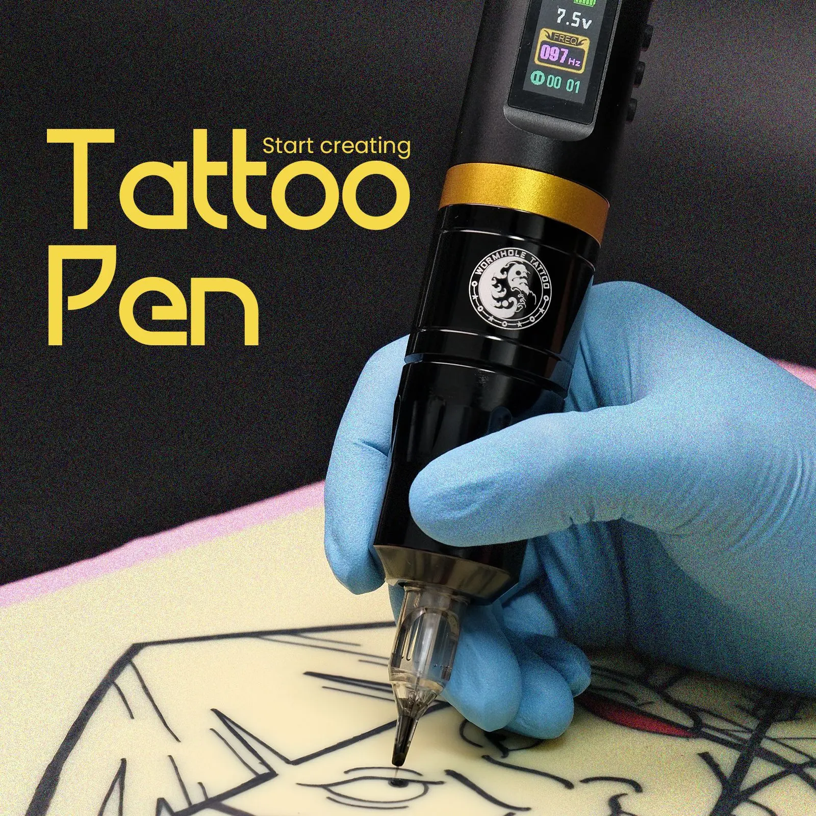 

Беспроводная ручка для татуировки, профессиональная машина с бесщеточным двигателем, длительный срок службы батареи, низкий уровень шума, стабильность, быстрая зарядка, портативный