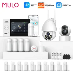 PGST 4G GSM WIFI Smart Home Security Alarm System Works With Smart Life APP Wireless Burglar Alarm Kit Alexa 433MHz Sensor