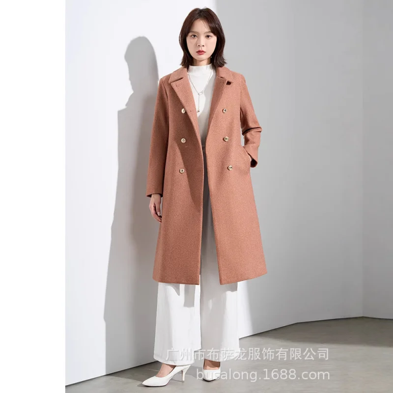 

Blue Professional Workwear Women's Coat2025Autumn and Winter Thickened Hotel Front Desk Reception Sales Female Customer Service