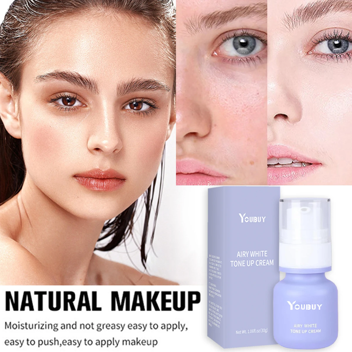 Whitening Cream Isolation Protective Cream Concealer Three-in-One Brightening Pre-Makeup Milk Lazy Moisturizing