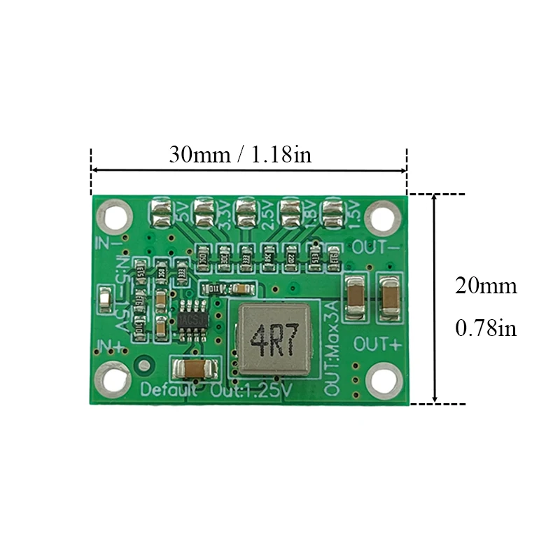 DC-DC Buck Converter Step Down Power Module 5~15V to 1.25V 1.5V 1.8V 2.5V 3.3V 5V 3A