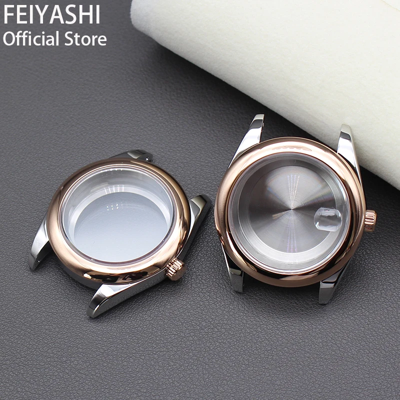 36mm/40mm Luxury Ms. watch Cases Parts Stainless Steel For NH34 NH35 NH36 NH38 Miyota 8215 Movement 28.5mm Dial  Hot Sale oyster