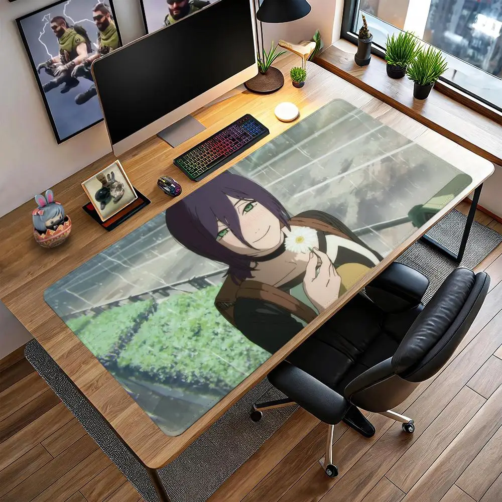 Super Chainsaw Man Reze Mouse Pad Large gaming mat,extended desk pad,custom anime mousepad,RUB mouse mat,non slip surface
