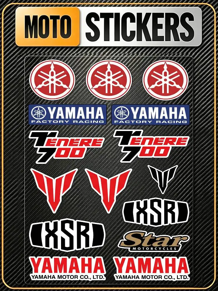 

For Yamaha Safety Reflective Waterproof Auto Decal Scratch Cover Stickers Universal For Bike Helmet Mug Refrigerator