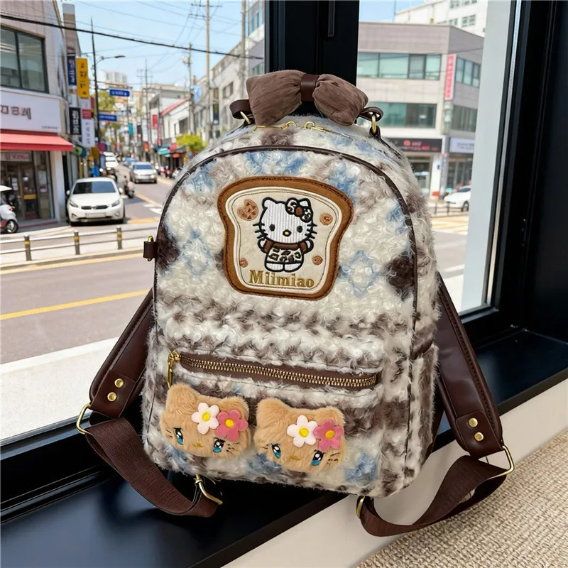 

Kawaii Hello Kitty Backpack Cartoon Student Supplies Women Accessories Shoulder Large Capacity Storage Bag Girl Gift Wholesale