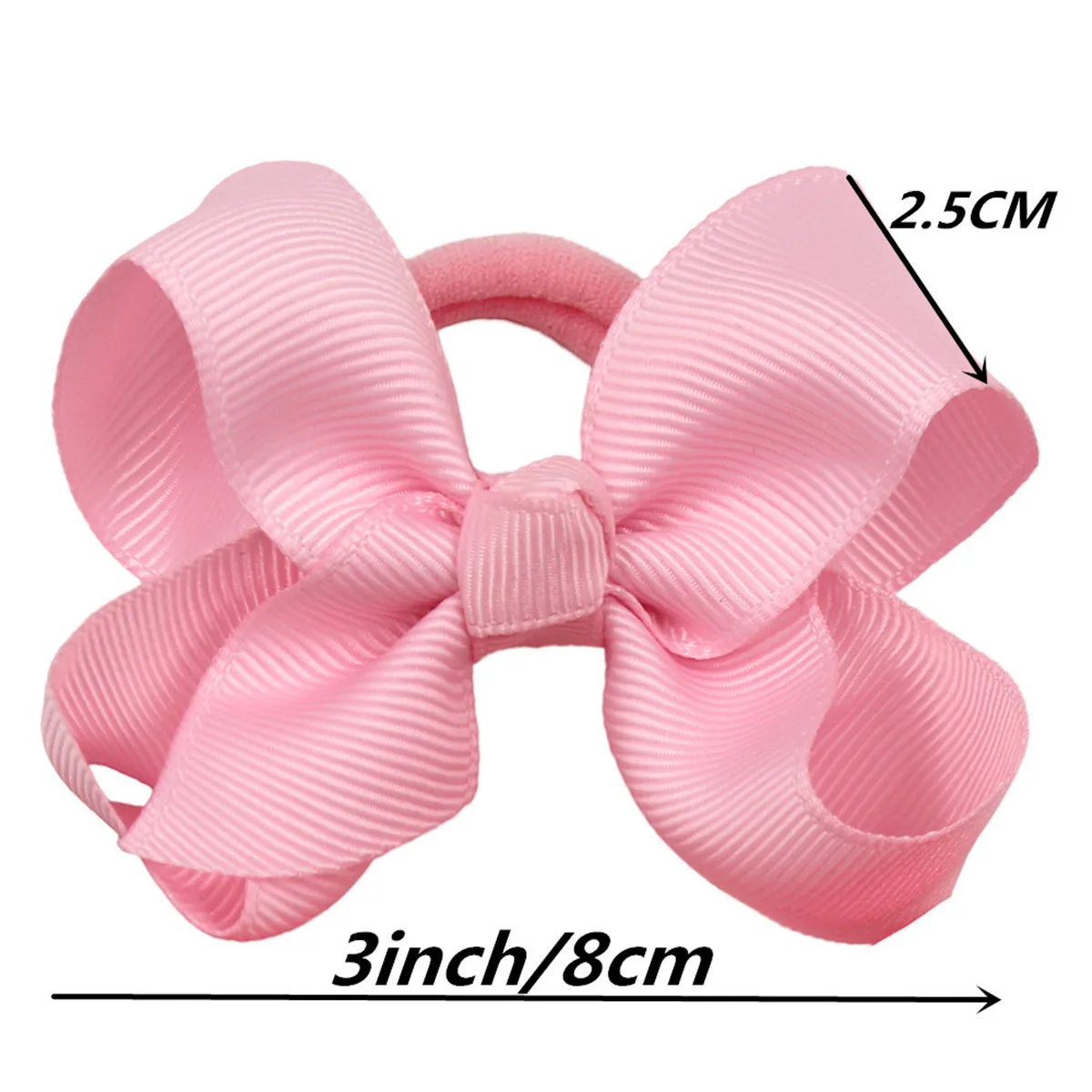 Cute Baby Girls Hair Bows Hair Ties Kids Hair Bands 3inch Bows Ponytail Holder Ties Children Kids Hair Accessories