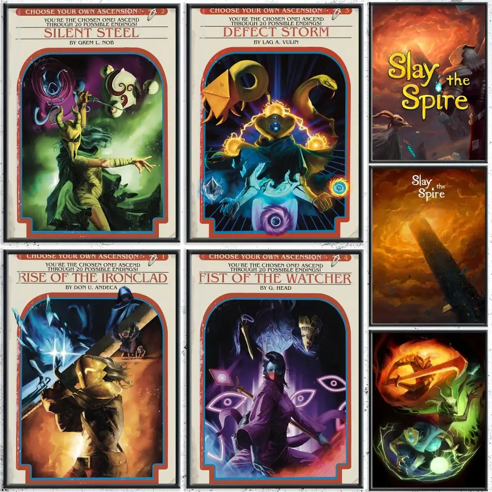 

Game S-slay the Spire Poster Premium Waterproof Aesthetic Wall Art Designed for Living Room Bedroom Bar Home Decoration HD Print