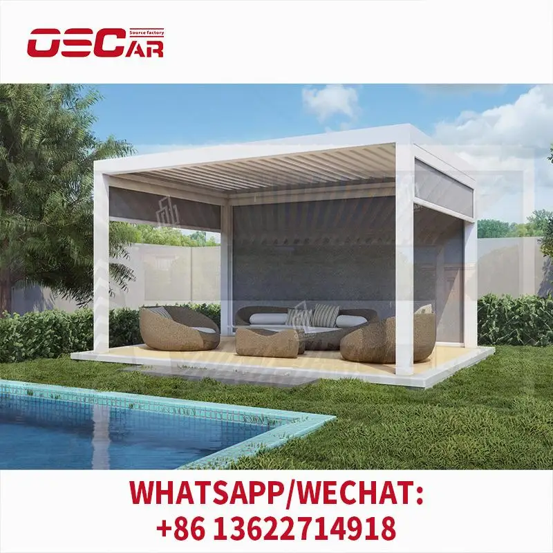 

35X6M Outdoor All Year Gazebo with Wind Resistant Roof Patio Shelter for Garden Balcony Backyard pergola