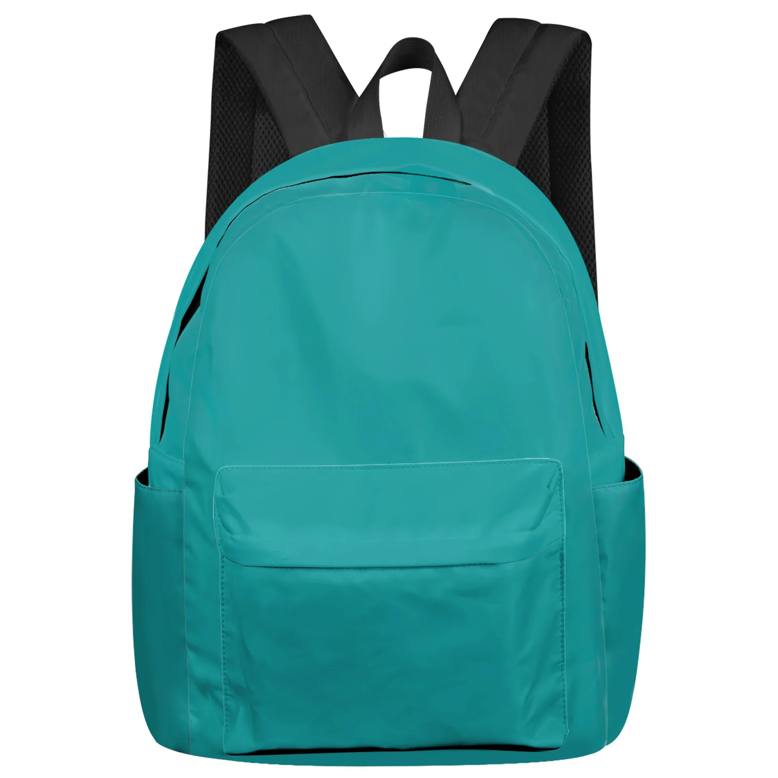 

Pure Color Teal Green Women Man Backpacks Waterproof Travel School Backpack For Student Boys Girls Laptop Book Pack Mochilas