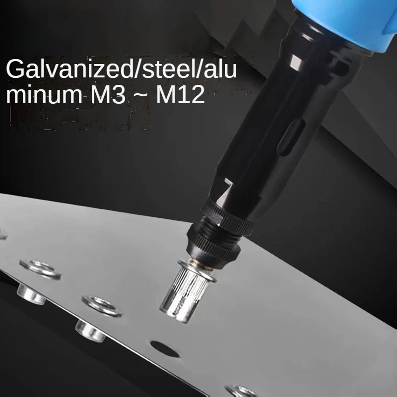 Pneumatic Air Rivet Nut Guns Automatic Insert threaded Pull Setter Riveters Riveting Rivnut Tool for Nuts M3 M4 M5 M6 M8 M10 M12