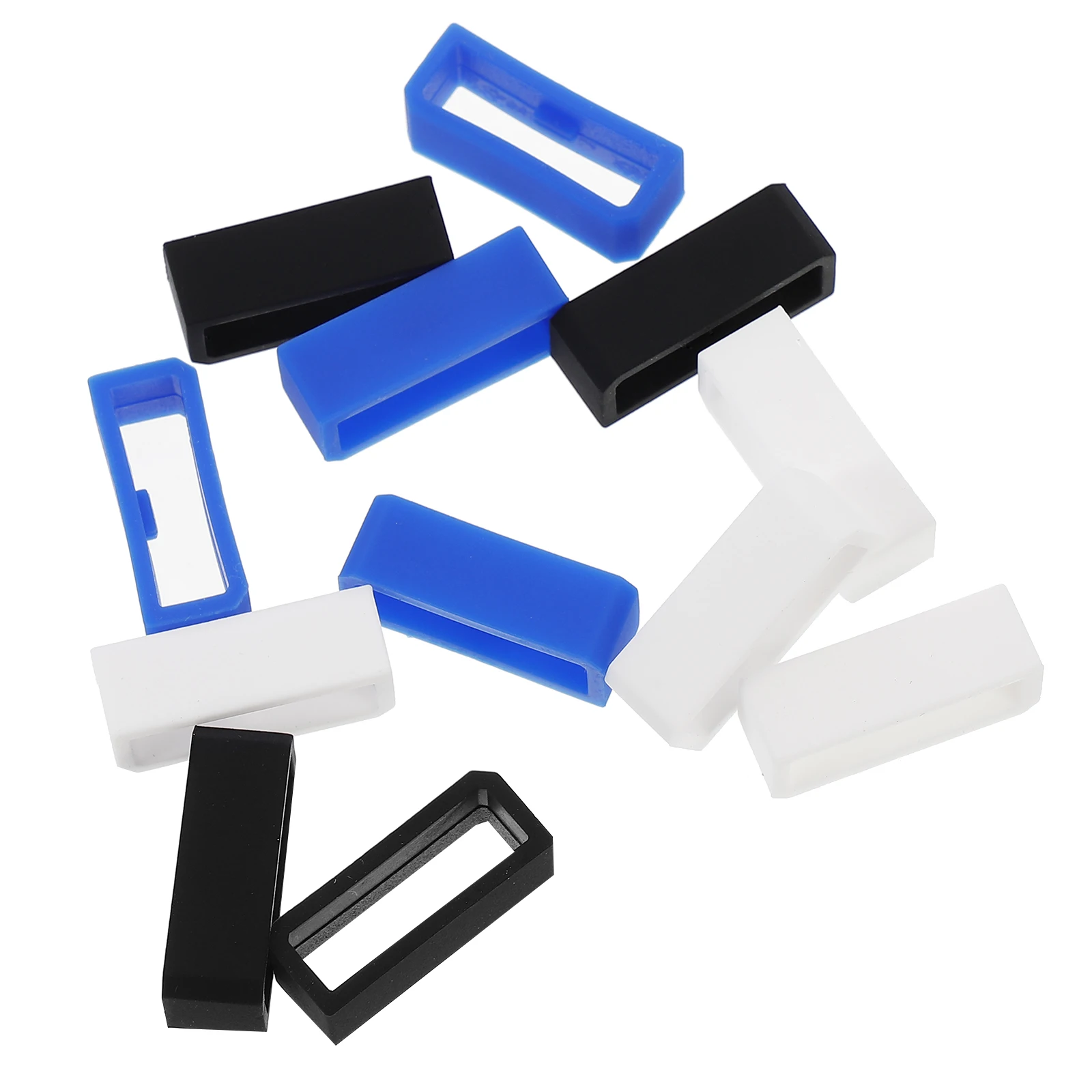 

12pcs Watchband Loop Replacement Silicone Keepers Secure Lightweight Durable Strap Loop Watches