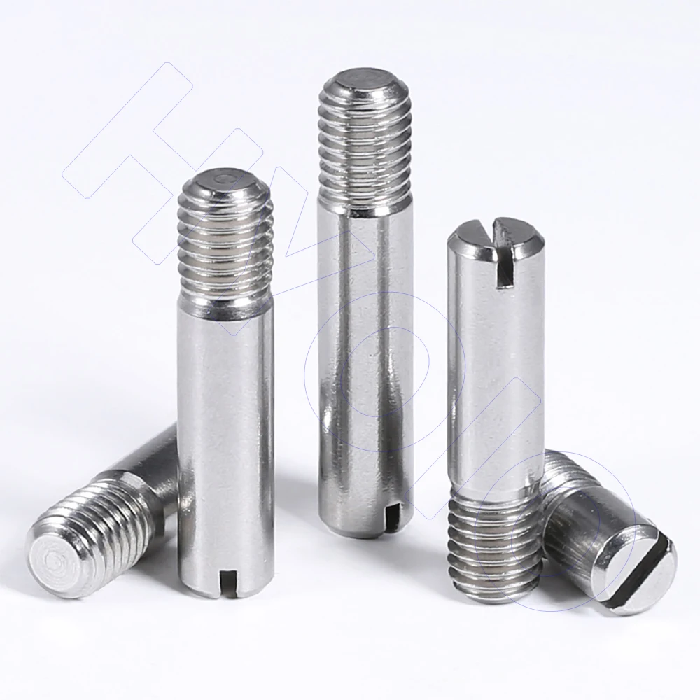 304 Stainless Steel Slotted Cylindrical Dowel Pins Male Threaded Locating Pin M2-M10 Length 5-50mm