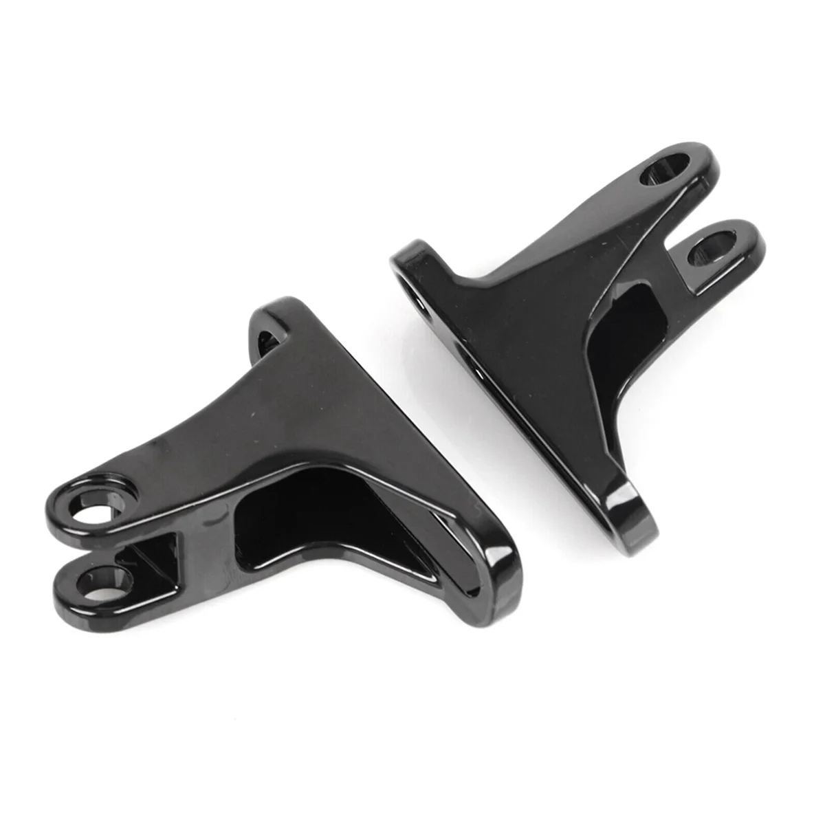 Black Rear Passenger Footpeg Mini Mount for Harley Electra Street Road Glide 93-