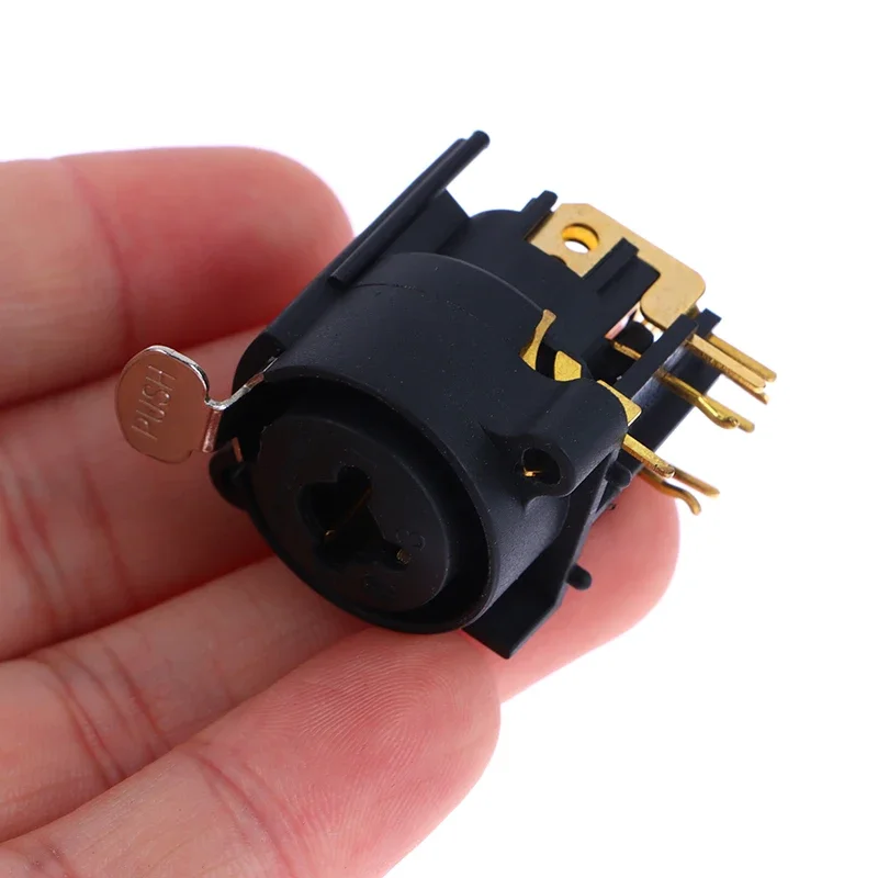 

NC3FAAH2 3 Pin XLR&6.35mm Jack Connector,Panel Mount Chassis Connector for Microphone/MIC/Audio/Video System,Zinc Alloy+ Copper