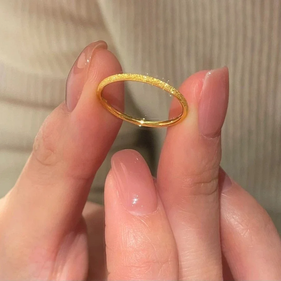 

Mini Full Circle Fine Flash Ring, Sparkling Commuting Exquisite Stacked Ring Simple White Noble Ring