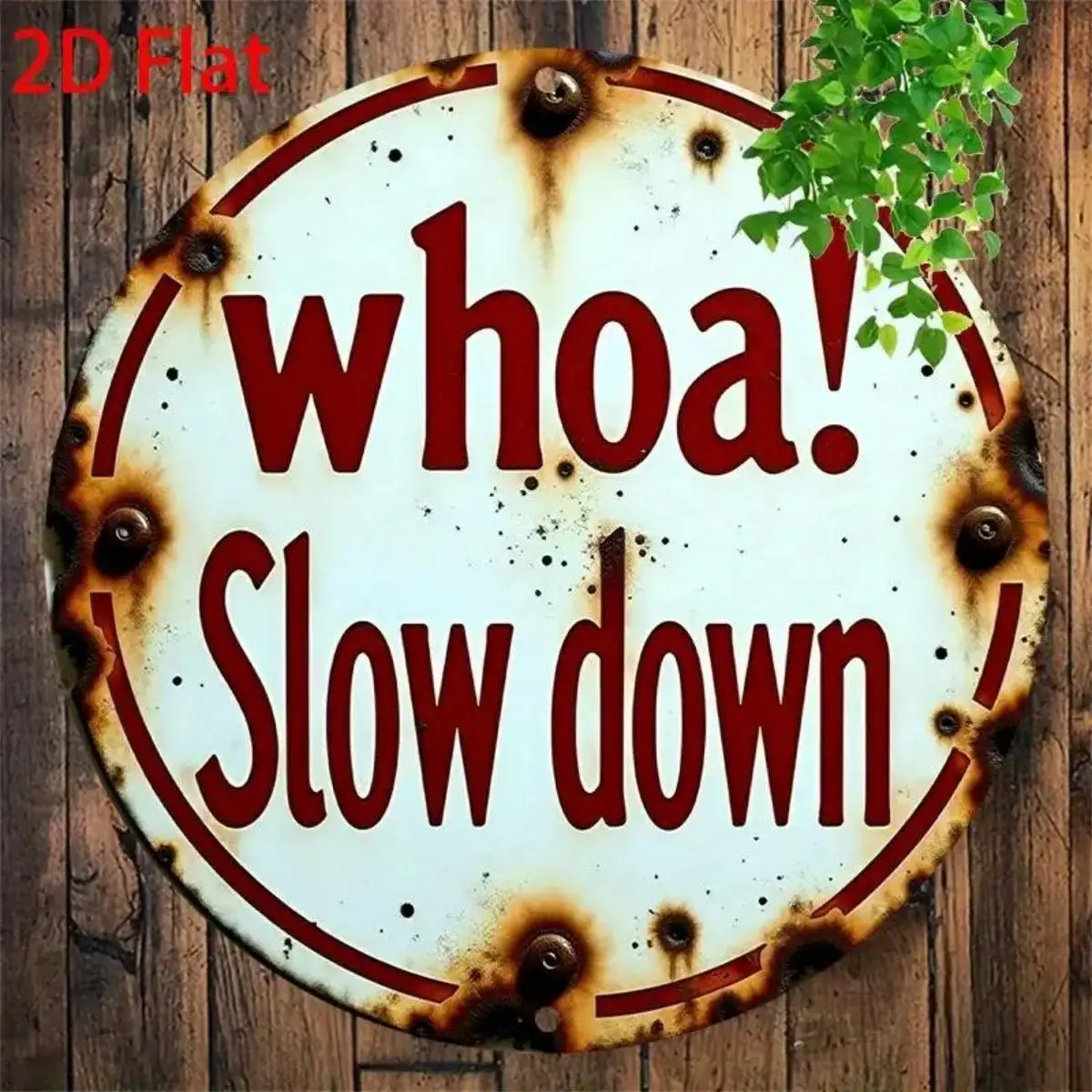 ديكور حائط من الألومنيوم بتصميم عتيق 20.32 × 20.32 سم 2D تمساح مسطح، "أح! اقتباسات "/"Terlambaki"، لهجة خضراء، عتيقة للمطبخ والحديقة