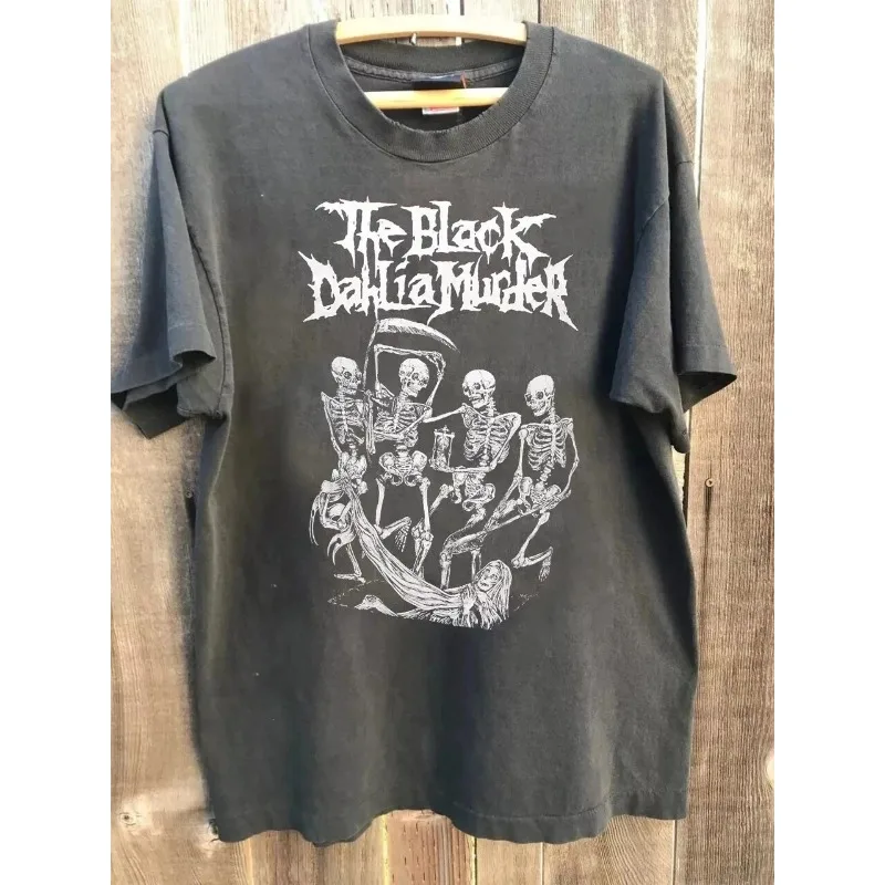Retro Black Dahlia Murder Dance Horror T-shirt Suitable for Both Men and Women, Summer New Y2K Harajuku Style Casual T-shirt