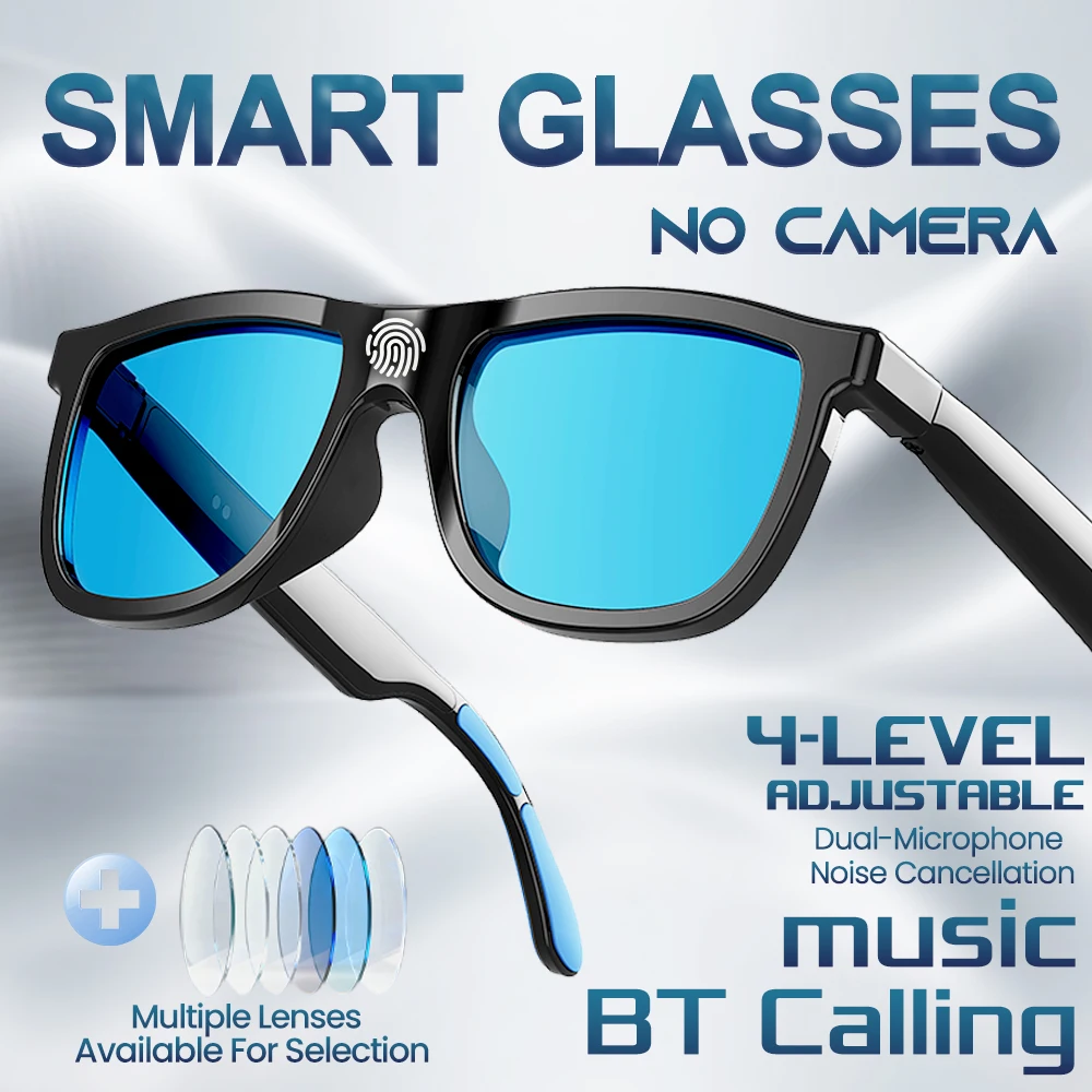 

2026 Smart Audio Glasses Touch Color Change Open Listening Design Lightweight Ultra Clear Sound Quality Bluetooth Call Glasses