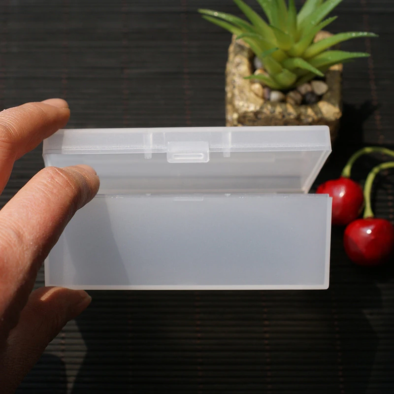 Plastic Storage Box Rectangular Translucent Box Dustproof Storage Case For Card Medicine Sundries Container Organizer