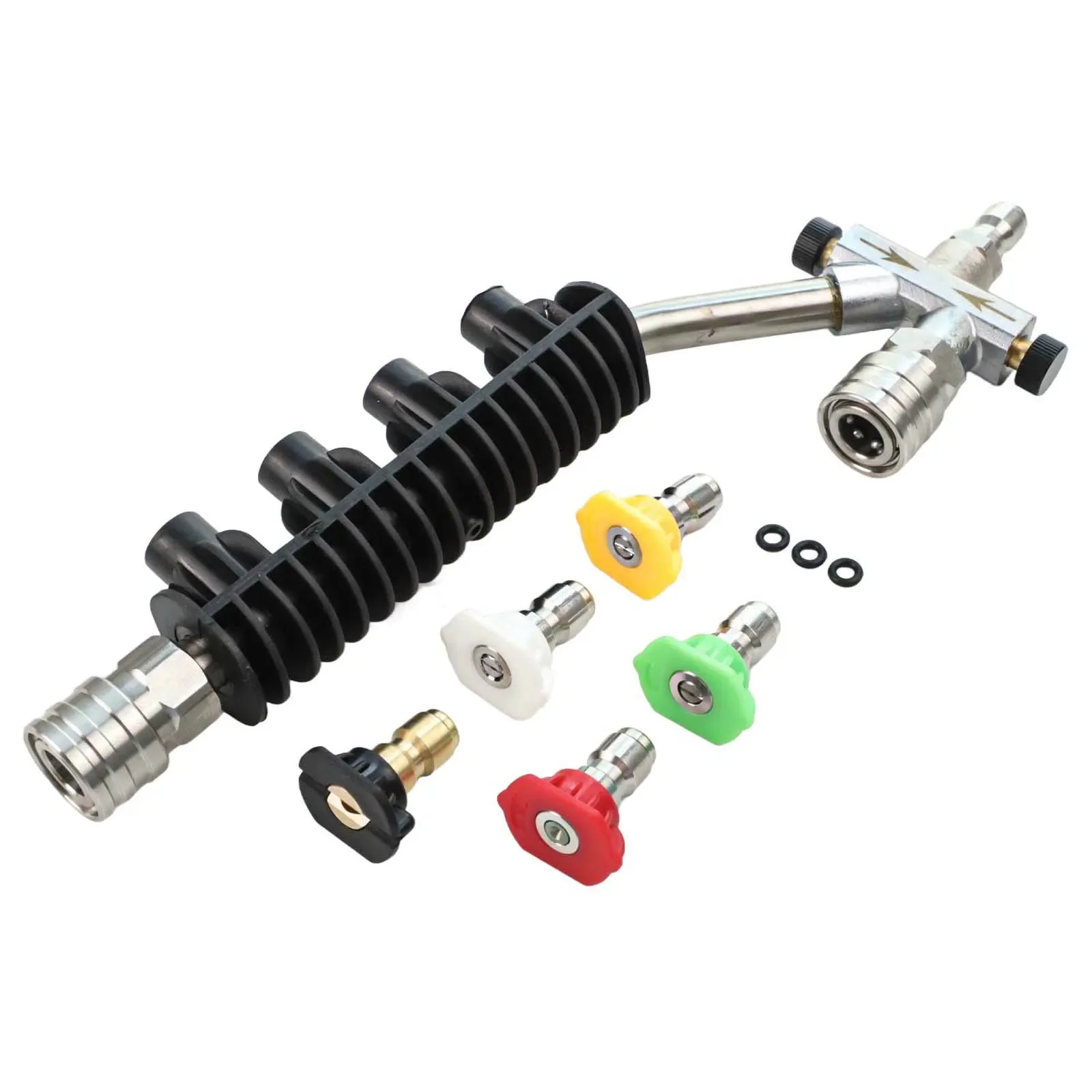 

Cleaning Nozzle Set Dual-Connector Wand Outdoor Cleaning 27.94 X 7.29 X 5 Cm Cleaning Tool For Cars And Windows