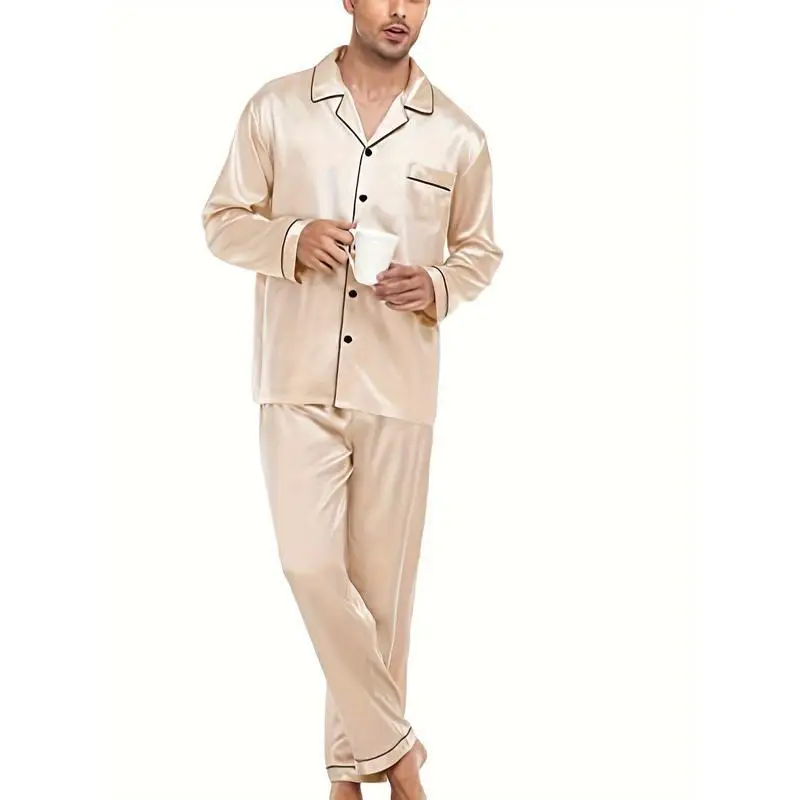 

Men's Home Spwear Set B 51742 Comfortable Fashionable Sleepwear Ideal for All Seasons Cross-Border E-commerce