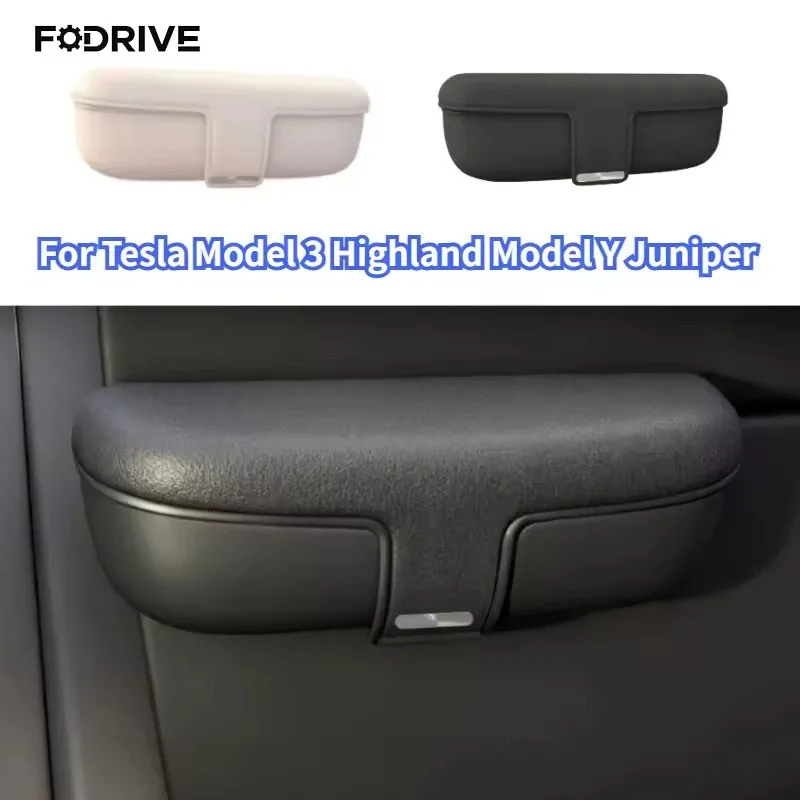 Brillenetui für Tesla Model Y Juniper 2025 2026 Silikon Magnetischer Brillenorganizer für Linkslenker Auto-Innenausstattung