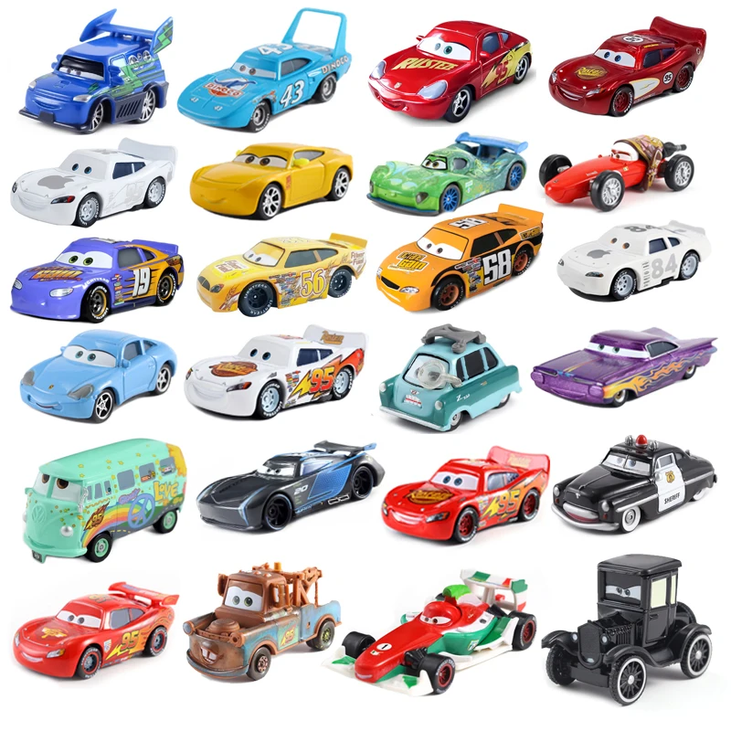 Cars 2 Pixar Cars 3 Anime Character Electroplated Version Ewan Darth Vader Mater Series Diecast Alloy Car Toys For Children