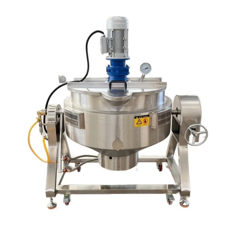 Cold   machine sugar boiling pot, electric heating automatic stirring interlayer pot