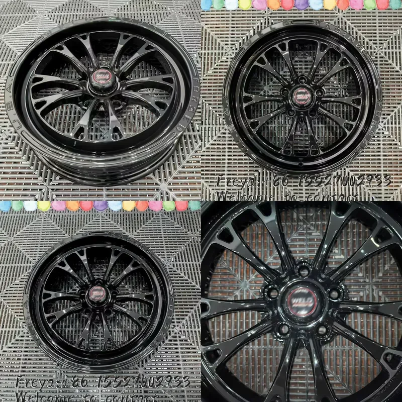 17x3.5 17x4.5 18x6 5x115 Monoblock Forged Drag Racing Wheels Gloss Black for Charger Challenger Hellcat Front Runner Wheels